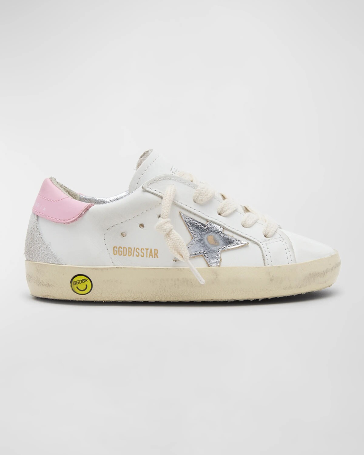

Кожаные низкие кеды Girl's Superstar, детские Golden Goose, цвет White/Silver