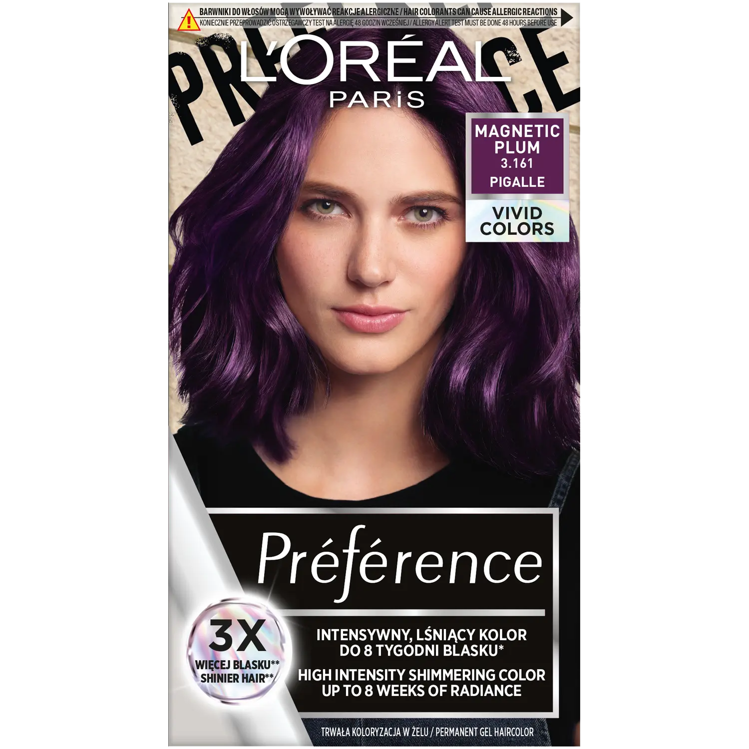 

L'Oréal Paris Preference Vivid Colours краска для волос 3.161 магнитный пух, 1 упаковка