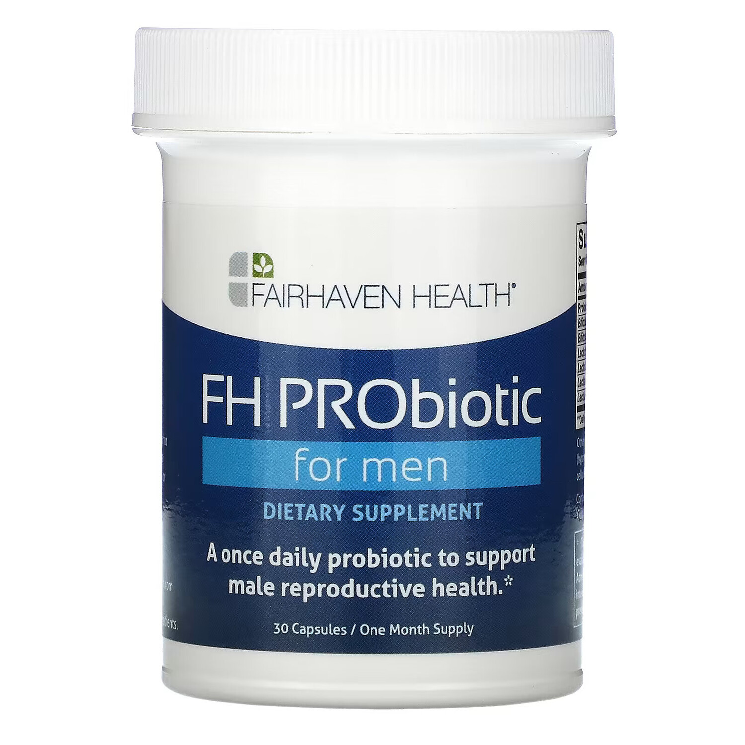 

Fairhaven Health, FH PRObiotic для мужчин, 30 капсул