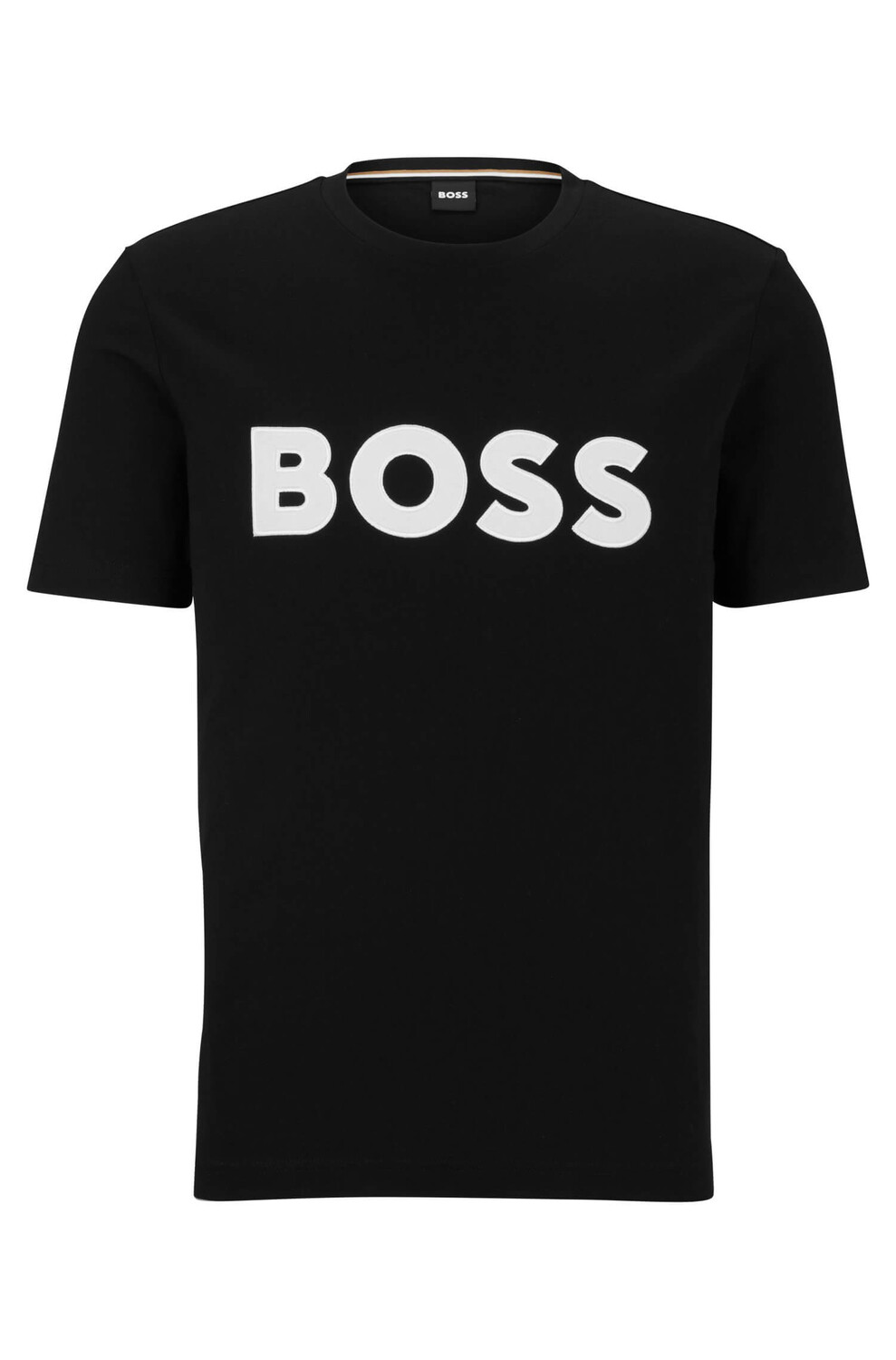 

Футболка Boss Cotton-jersey Regular-fit With Logo Applique, черный