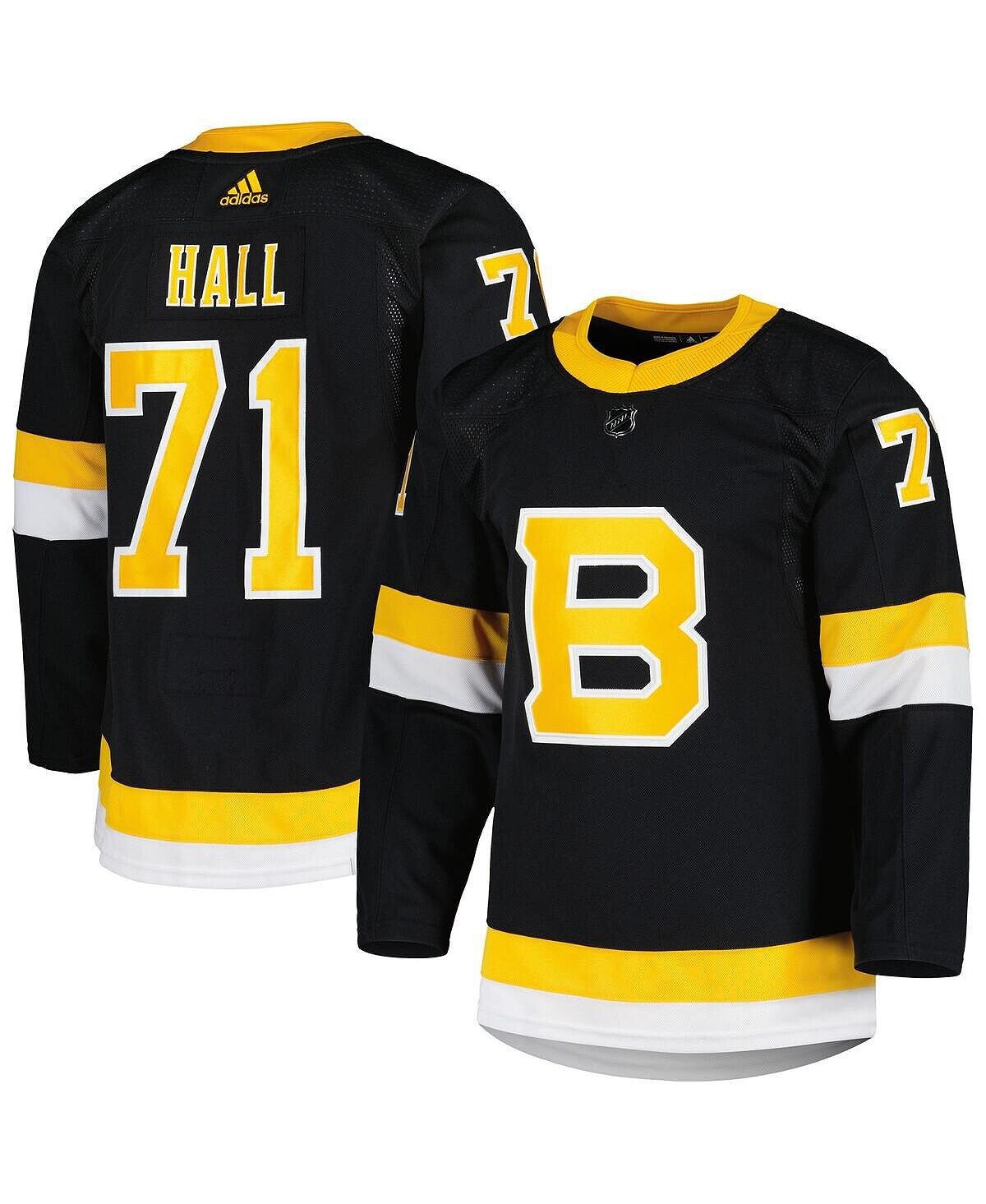 

Мужская футболка taylor hall black boston bruins primegreen authentic pro alternate player джерси adidas, черный