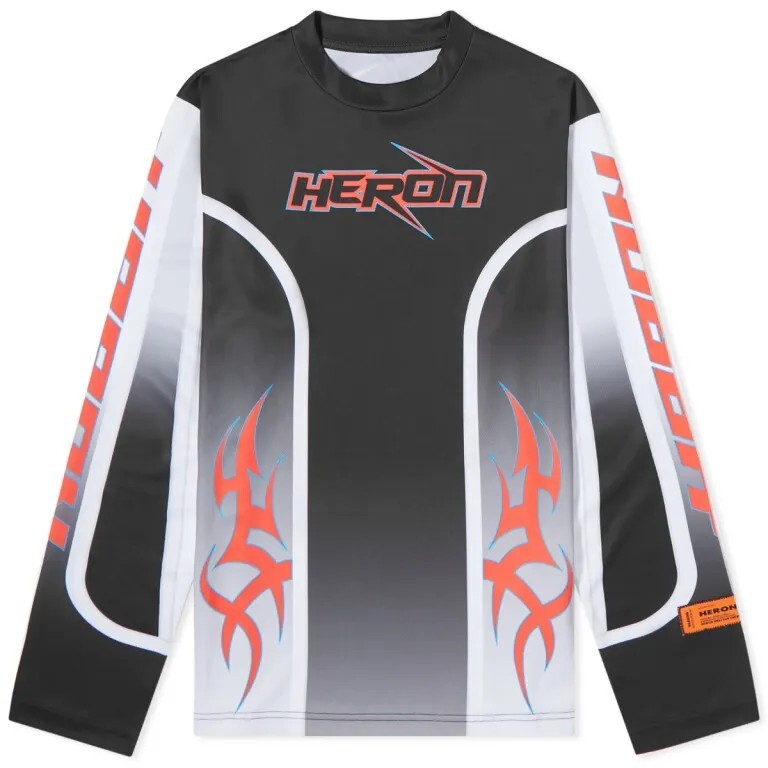 

Футболка Сухого Покроя Heron Preston С Длинными Рукавами, черный красный