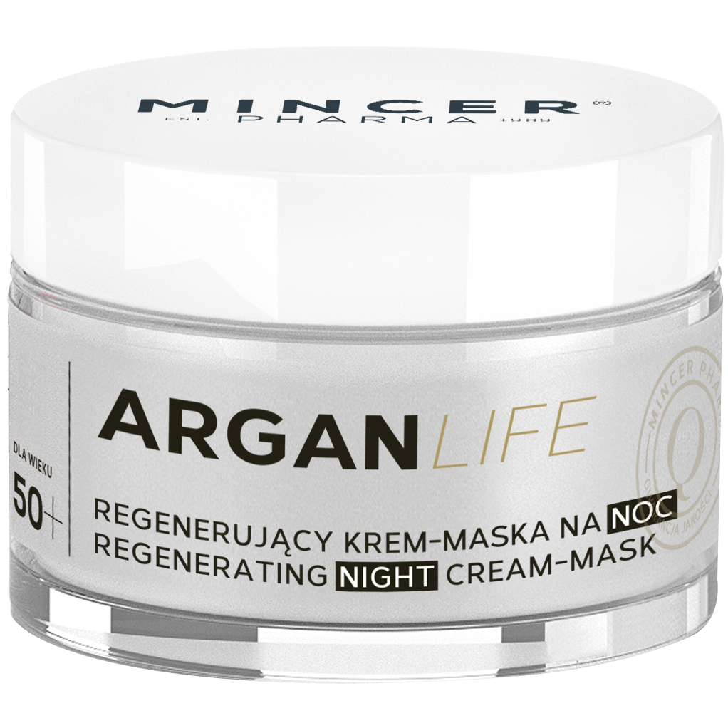 Mincer Pharma Arganlife регенерирующая крем-маска для лица 50+ на ночь, 50 мл