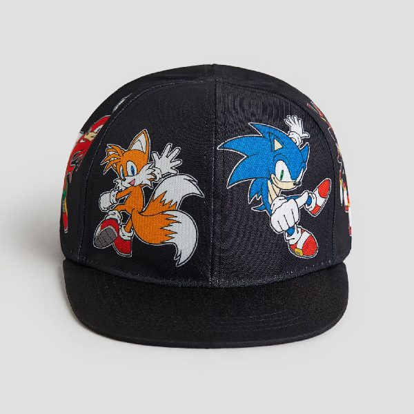 Бейсболка H&M Kids Motif-detail Sonic the Hedgehog, черный