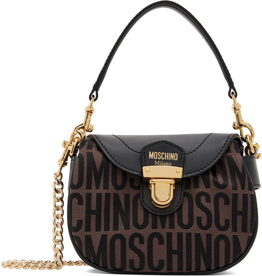 

Коричневая жаккардовая сумка Moschino