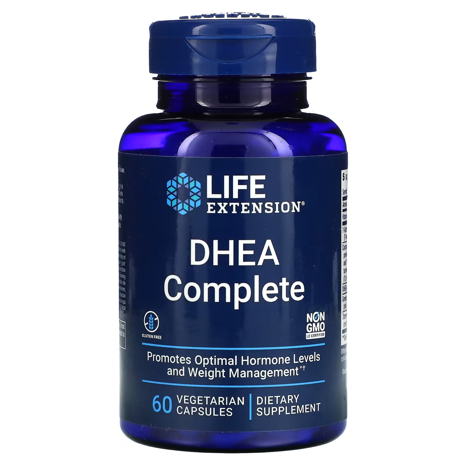 Life Extension DHEA Complete, 60 вегетарианских капсул life extension bioactive complete b complex 60 вегетарианских капсул