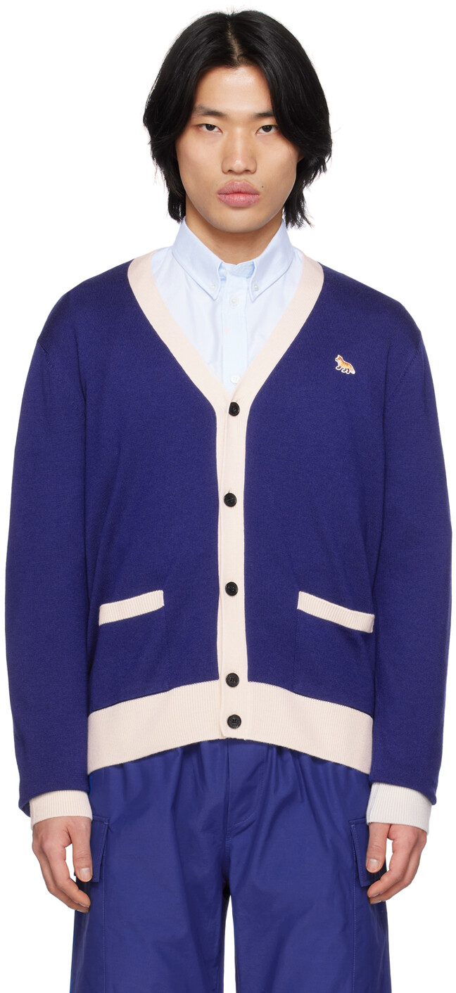 

Синий кардиган с лисой Maison Kitsuné