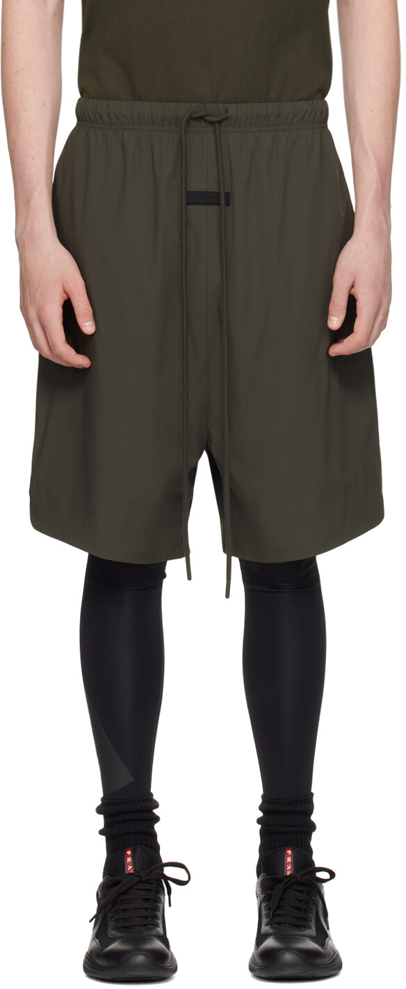 

Серые свободные шорты Fear Of God Essentials, цвет Ink