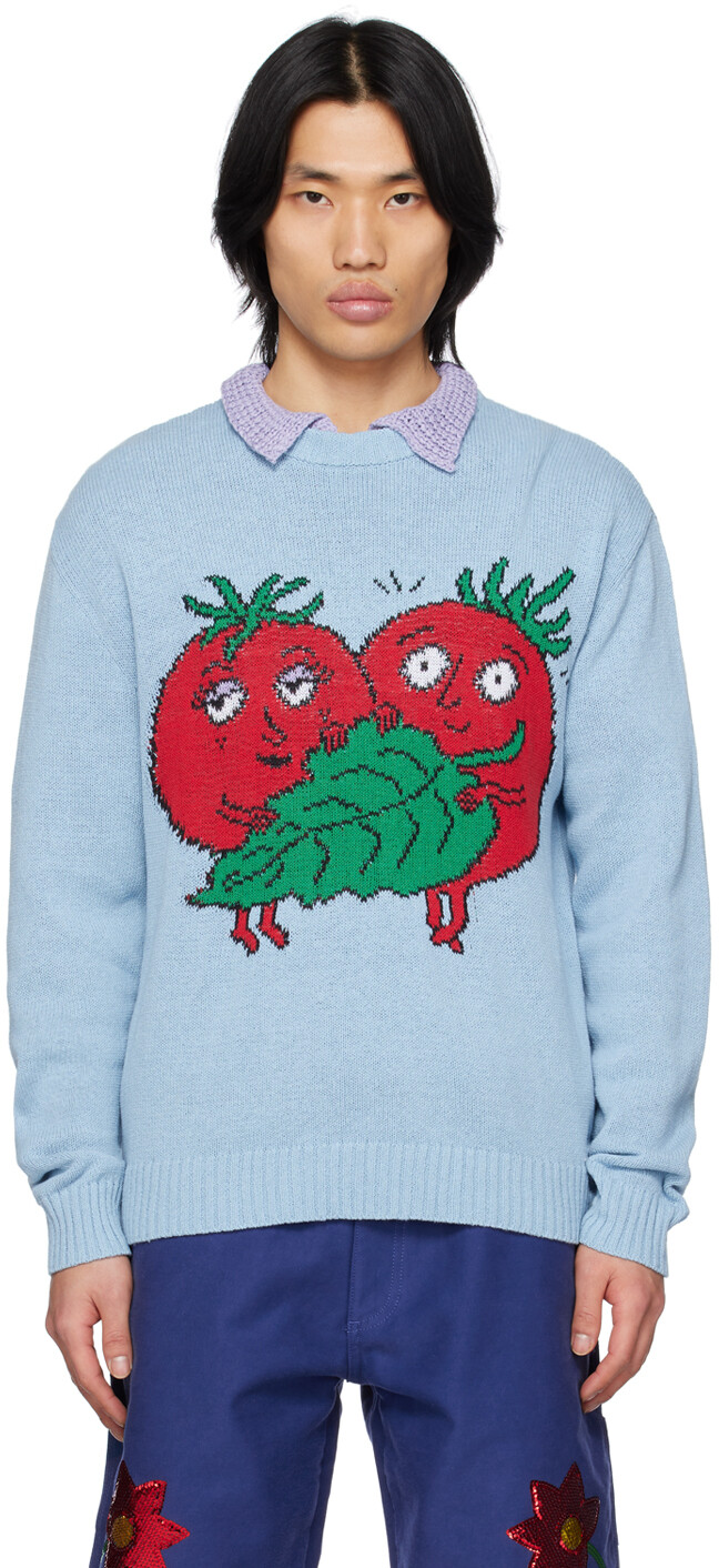

Синий свитер Happy Tomatoes Sky High Farm Workwear