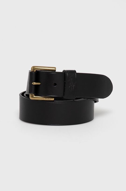 

Ремень кожаный 405820098002 Polo Ralph Lauren, черный