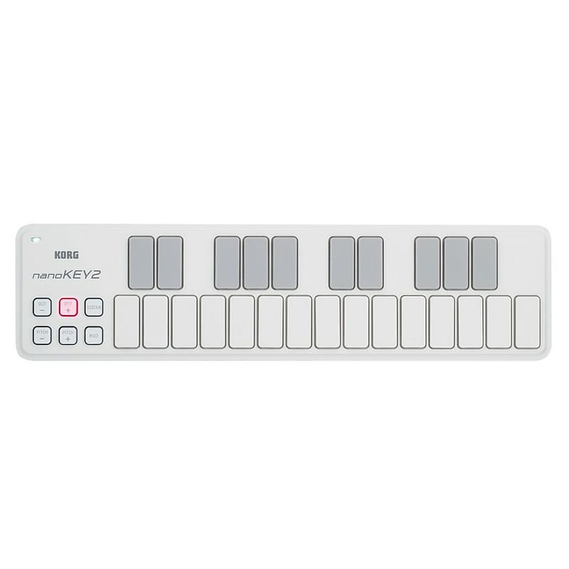 Korg nanoKEY2 Slim Line 25 клавиш USB MIDI-клавиатура, белый midi клавиатура korg nanokey2 white