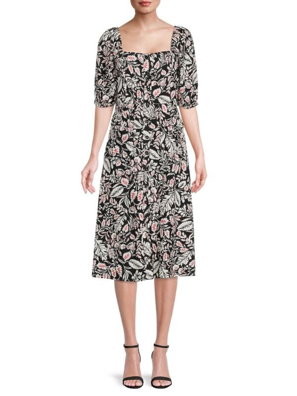 

Платье миди BCBGMAXAZRIA с цветочным принтом, floral