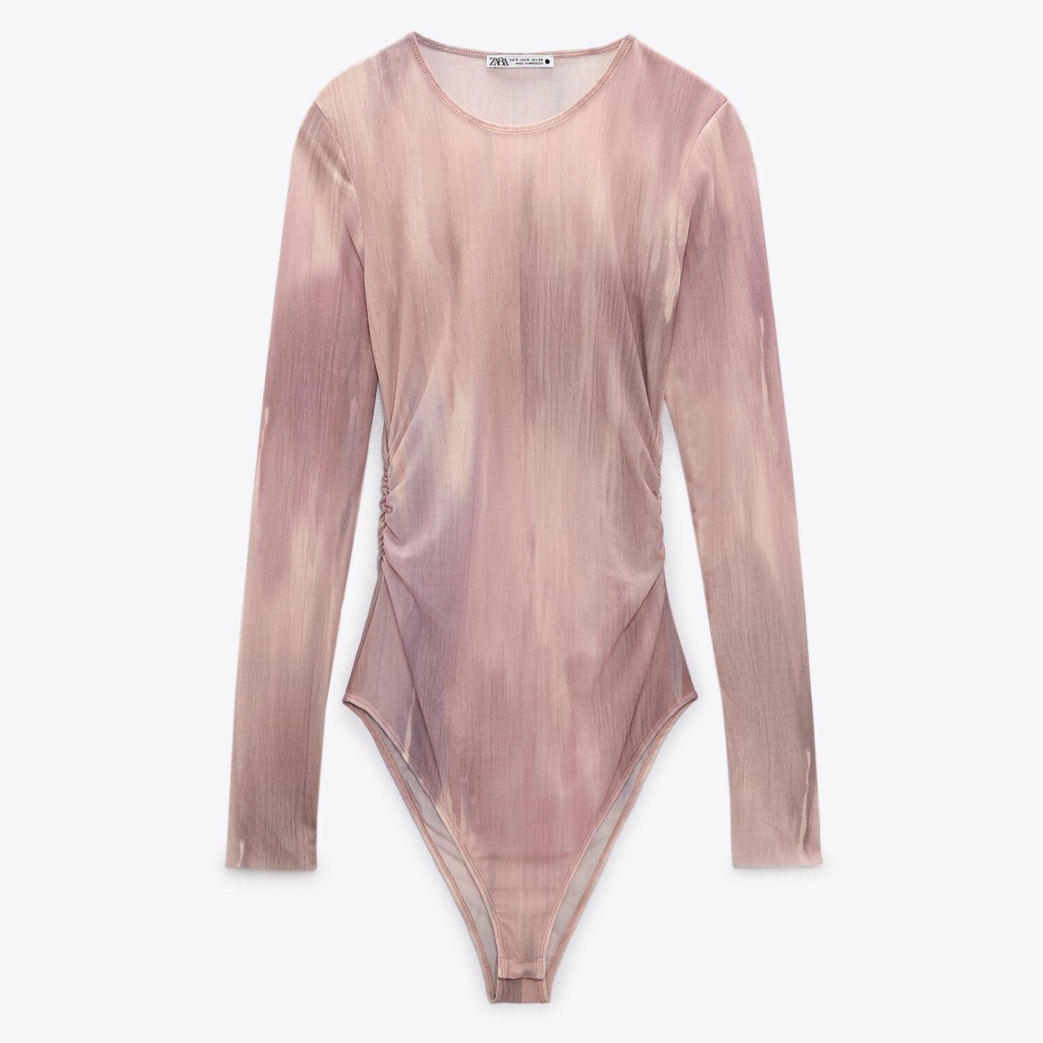 

Боди Zara Printed Tulle, розовый