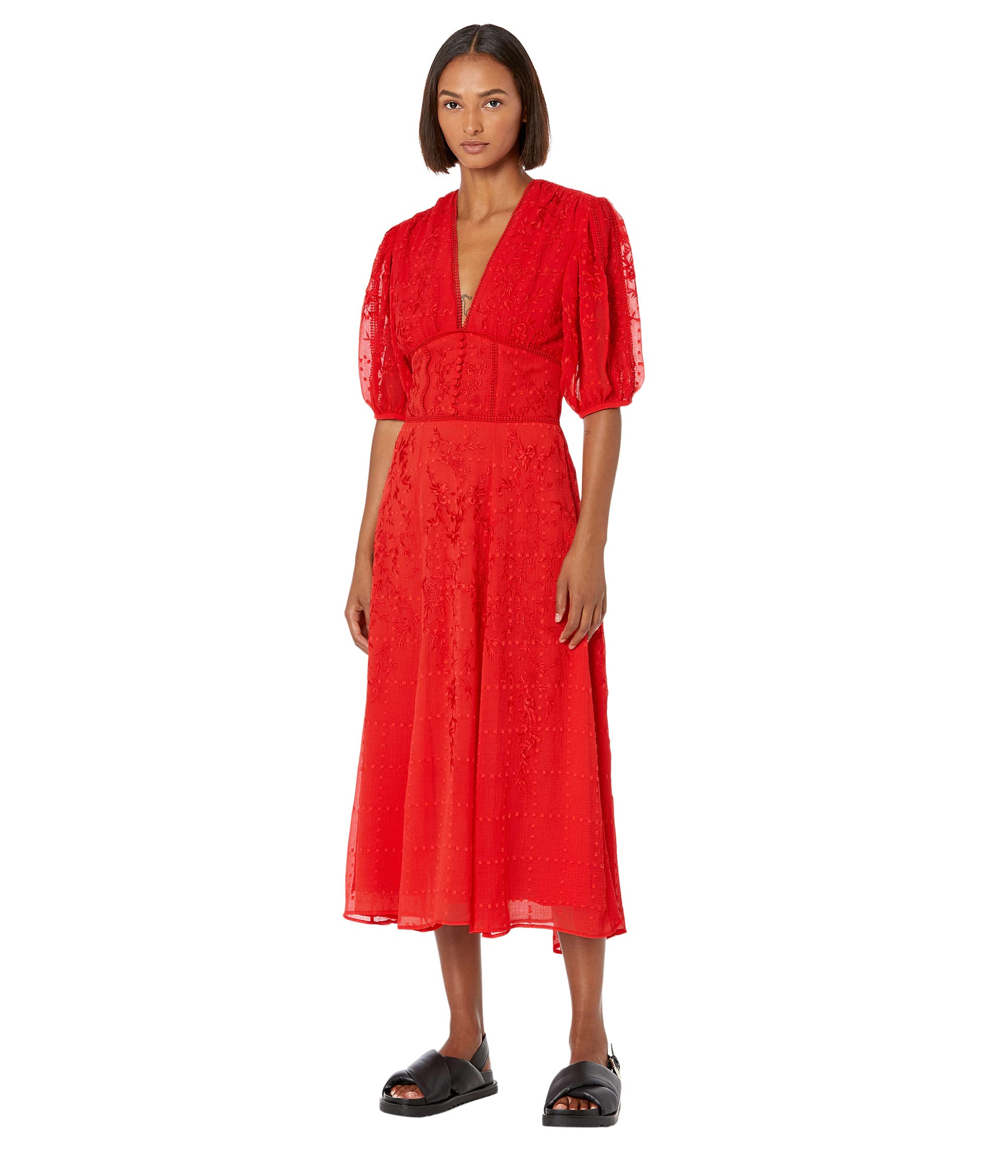 цена Платье AllSaints, Aspen Embroidered Dress