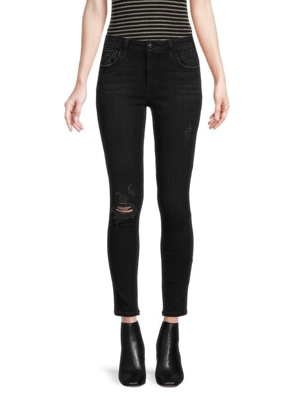 

Джинсы Cкинни Joe's Jeans с эффектом потертости, черный
