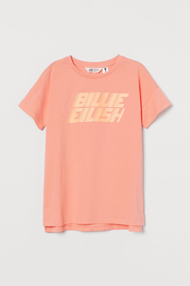 

Футболка с принтом H&M Billie Eilish, светло-оранжевый