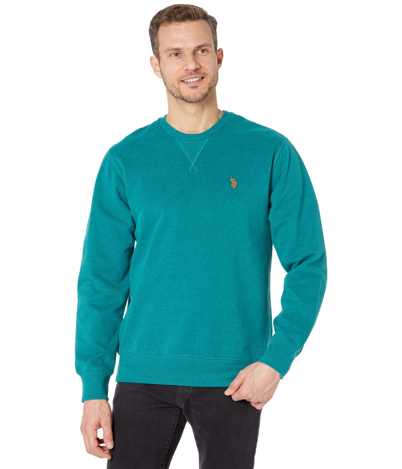 

Флисовый худи U.S. POLO ASSN., Pop Over Crew Neck Fleece, Синий