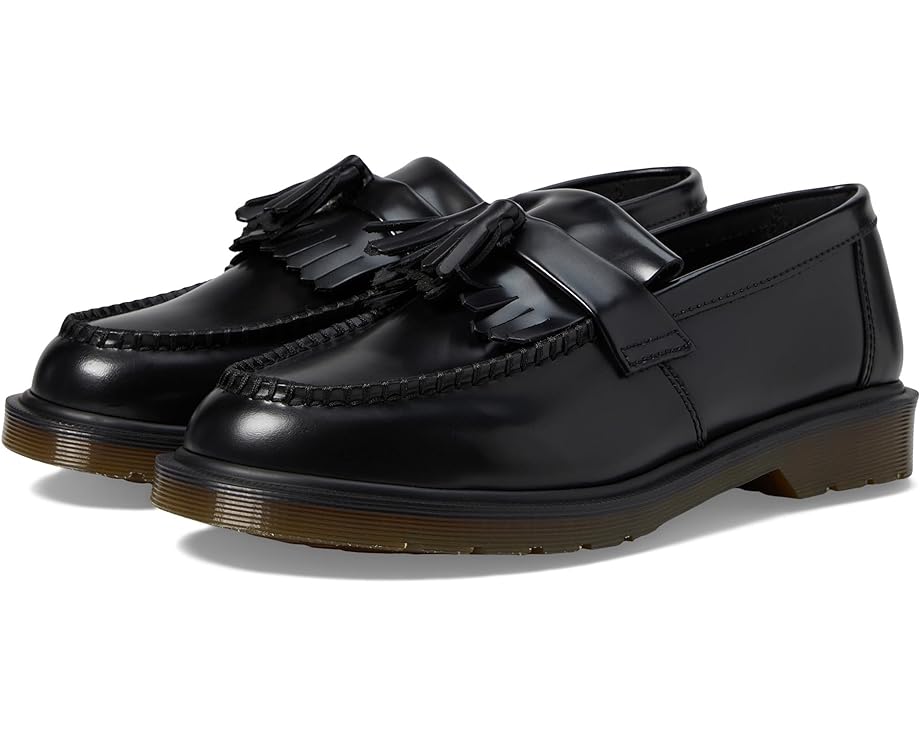 цена Лоферы Dr. Martens Adrian Smooth Leather Tassel Loafers, цвет Black Polished Smooth