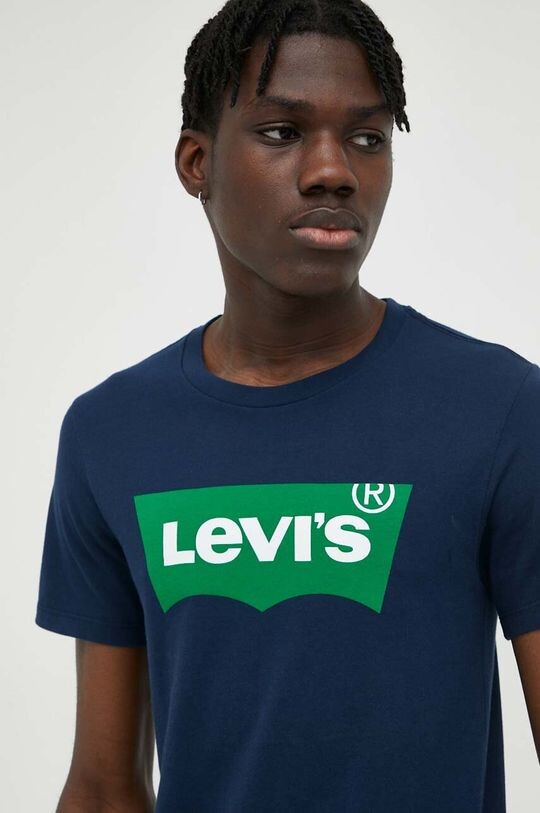 

Хлопковая футболка Levi's, темно-синий