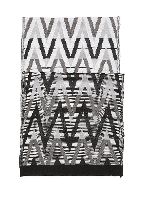 

Розовый женский шарф с зигзагообразным узором Missoni