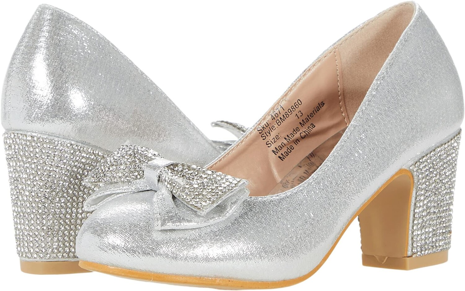 

Туфли Brittany Bow Toe Pump Badgley Mischka, цвет Silver