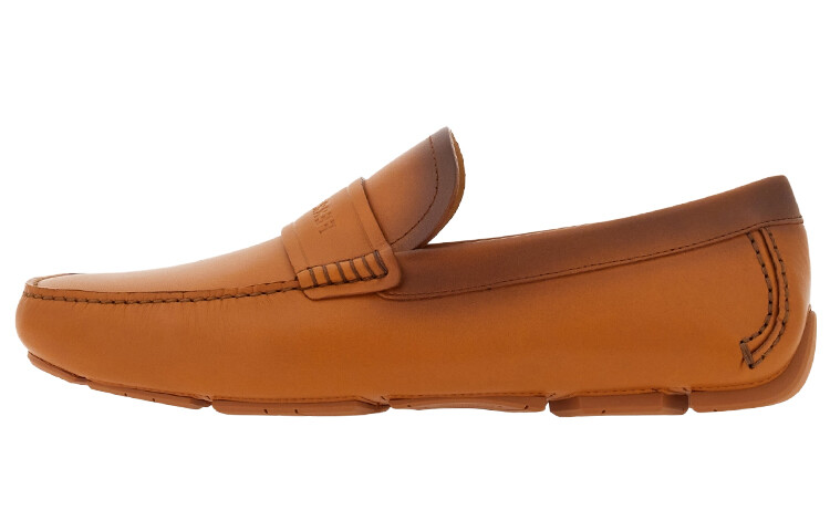 

Мокасины кожаные Ferragamo с логотипом, коричневый