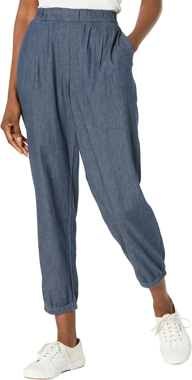 

Плиссированные джоггеры Eileen Fisher, цвет Denim