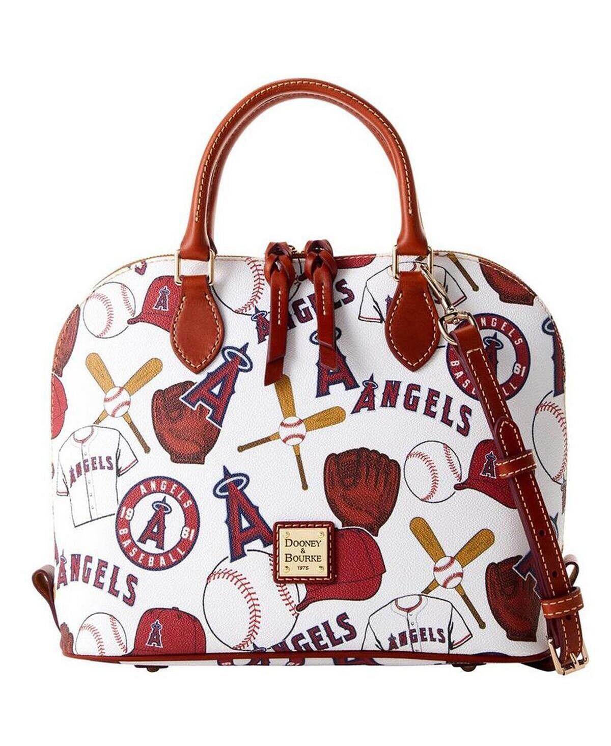 

Женская сумка-портфель Los Angeles Angels Game Day на молнии Dooney & Bourke, белый