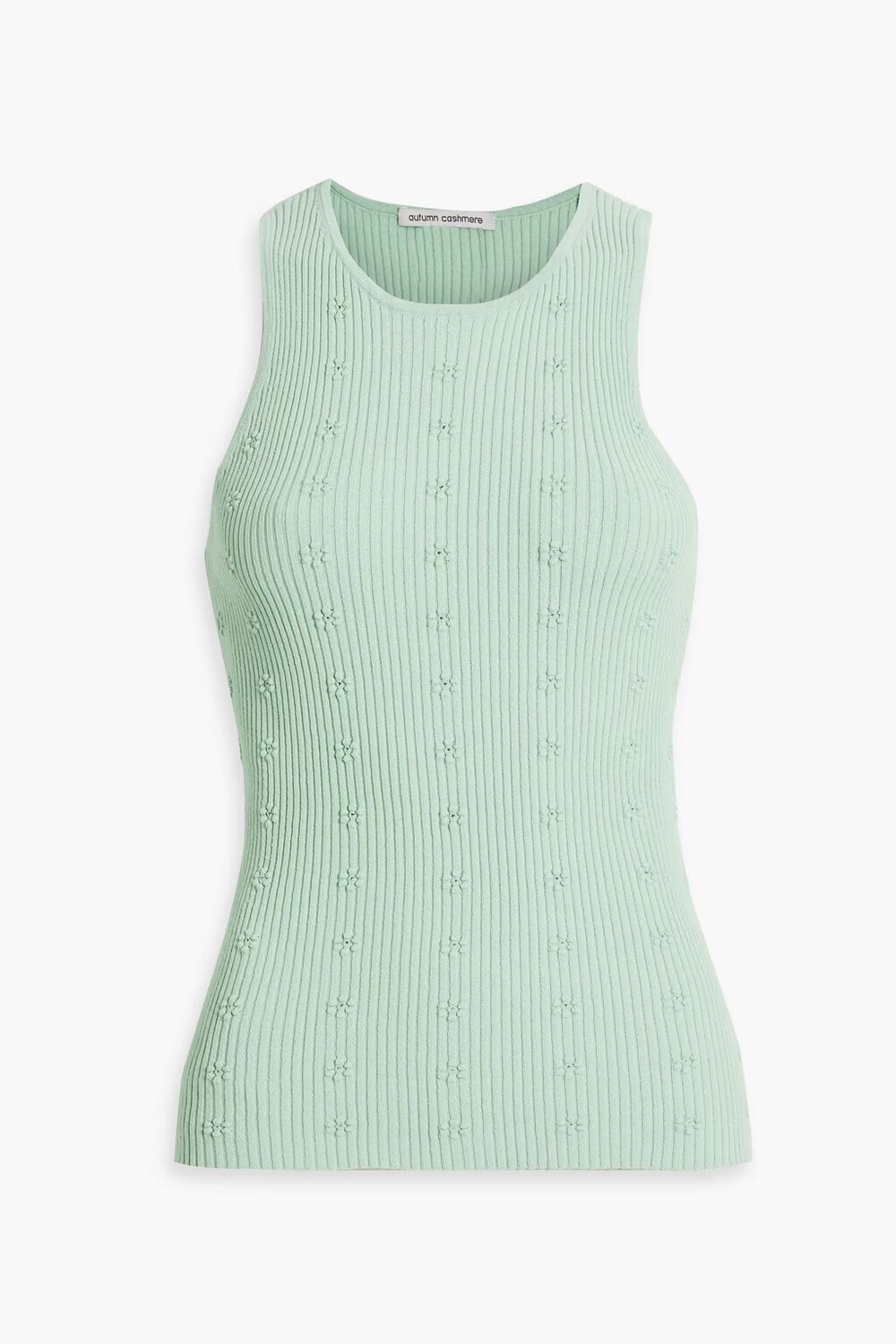 

Майка жаккардовой вязки Autumn Cashmere, мятный