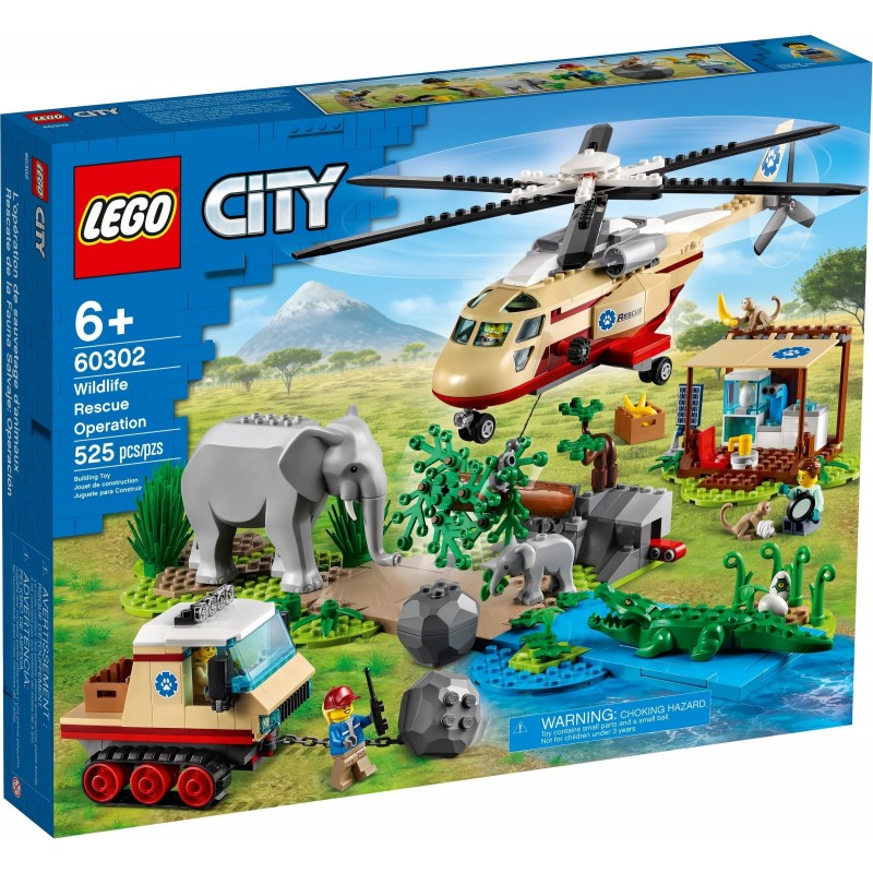 Конструктор LEGO City 60302 Операция по спасению зверей lego city миссии по спасению диких животных 60353