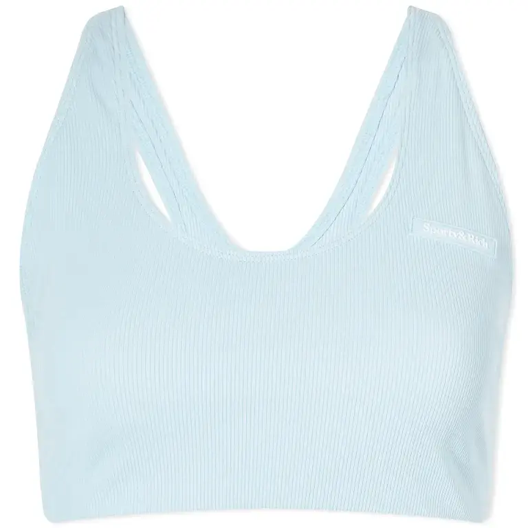 

Спортивный топ Sporty & Rich Serif Rib Sports, голубой, Синий