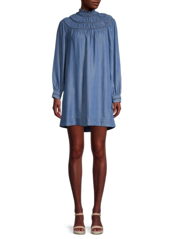 

Платье прямого кроя Rebecca Minkoff с рюшами jordana, wash