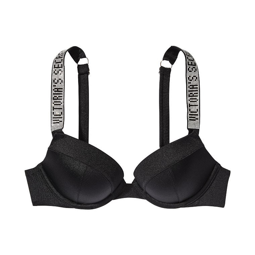 Верх от купальника Victoria's Secret Swim Shine Strap Sexy Tee Push-Up  Bikini Top, чёрный – заказать с доставкой из-за рубежа через онлайн-сервис  «»
