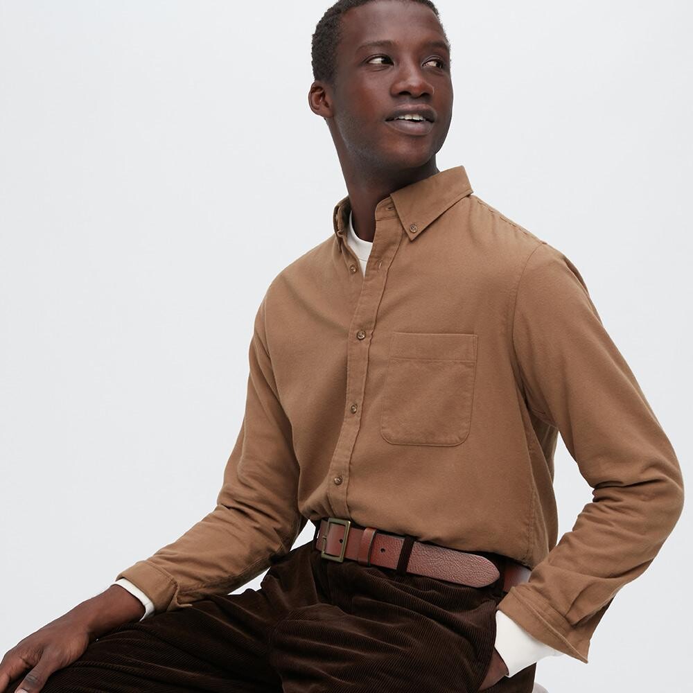 

Рубашка унисекс Uniqlo, коричневый