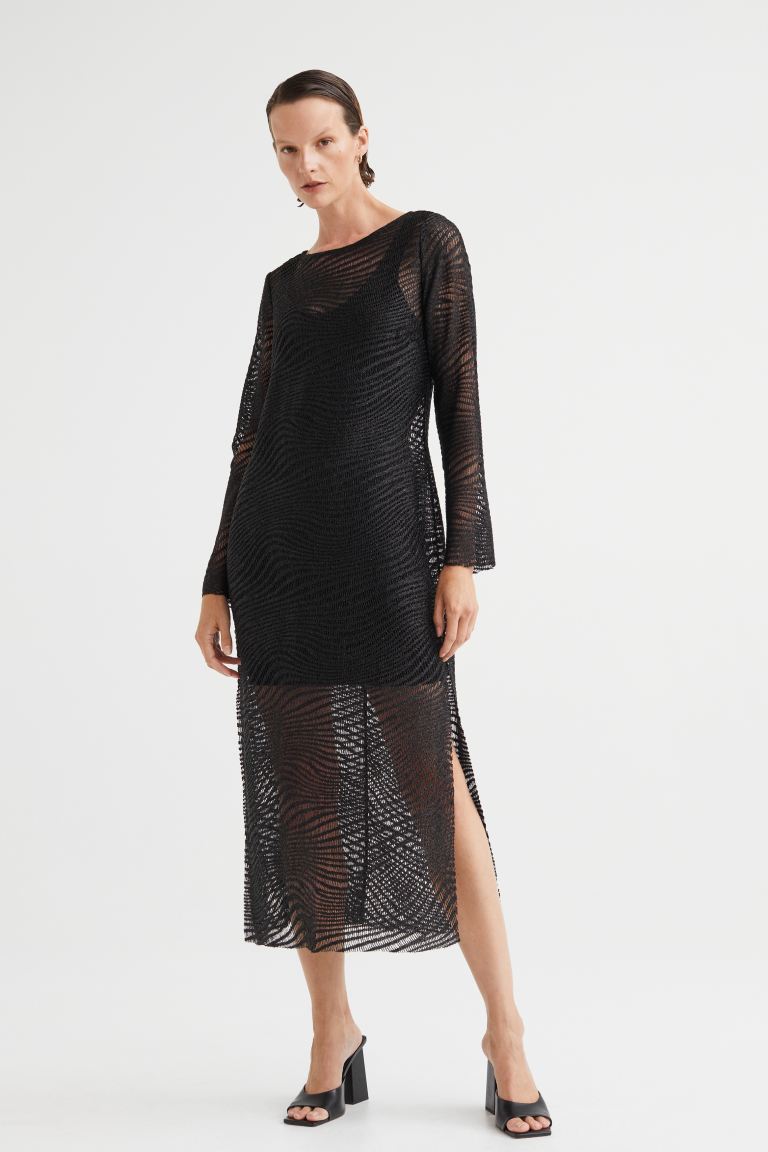 Кружевное платье H&M, черный