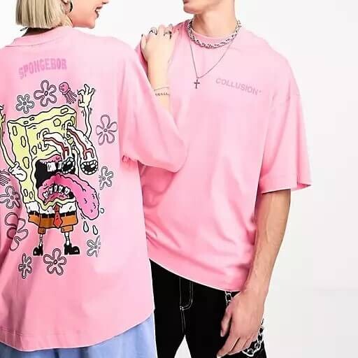 

Футболка Сollusion Unisex Licence With Spongebob Print, розовый
