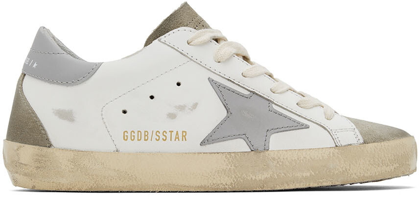 

Бело-серые классические низкие кеды Super-Star Golden Goose