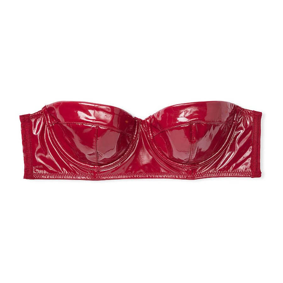 Бра Victoria's Secret Very Sexy Faux Patent Leather Strapless, красный