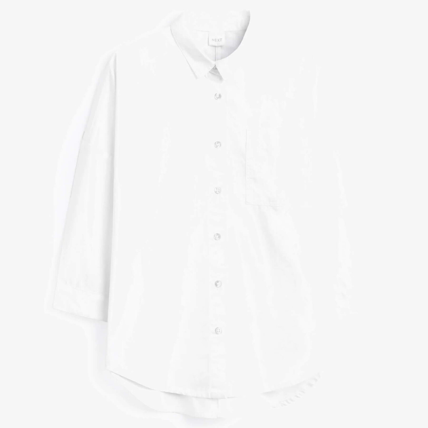 

Рубашка для девочки с длинным рукавом Next Oversize, белый