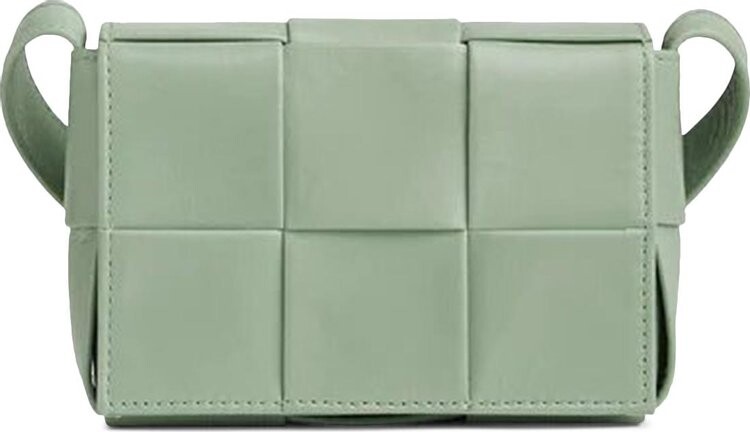 

Сумка Bottega Veneta Mini Cassette Bag New Sauge/Silver, зеленый
