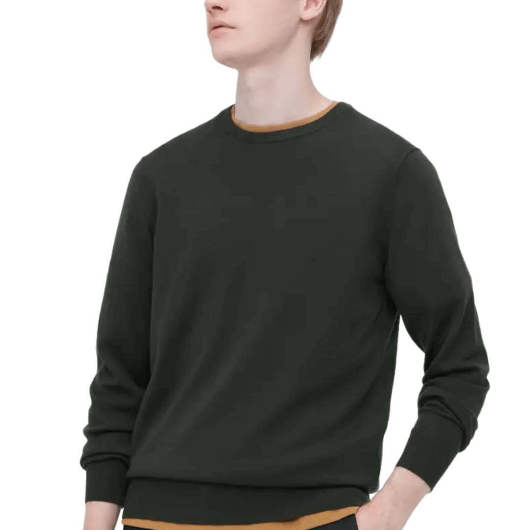 

Джемпер Uniqlo Extra Fine Merino, оливковый, Зеленый