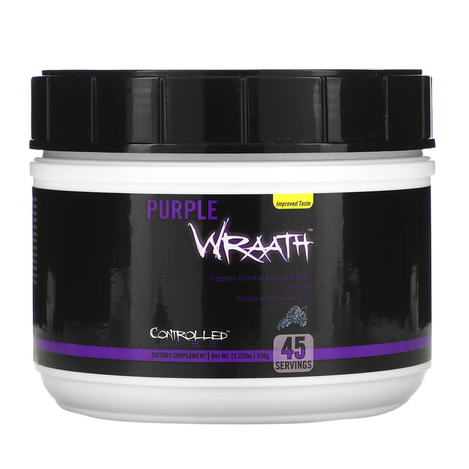 controlled labs purple wraath фиолетовый лимонад 384 г 13 5 унции Controlled Labs, Purple Wraath, сочный виноград, 576 г (1,27 фунта)