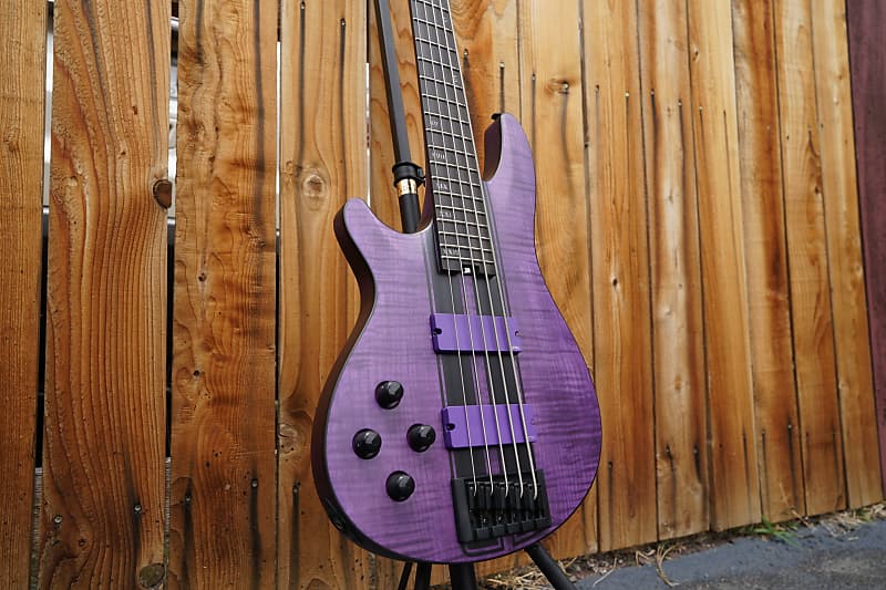 Schecter DIAMOND SERIES C-5 GT Satin Trans Purple Левша 5-струнная электрическая бас-гитара (2022)