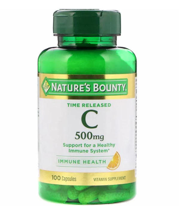 Витамин C с пролонгированным высвобождением, 500 мг, 100 капсул, Nature's Bounty витамин с 1000 мг 100 капсул nature s bounty