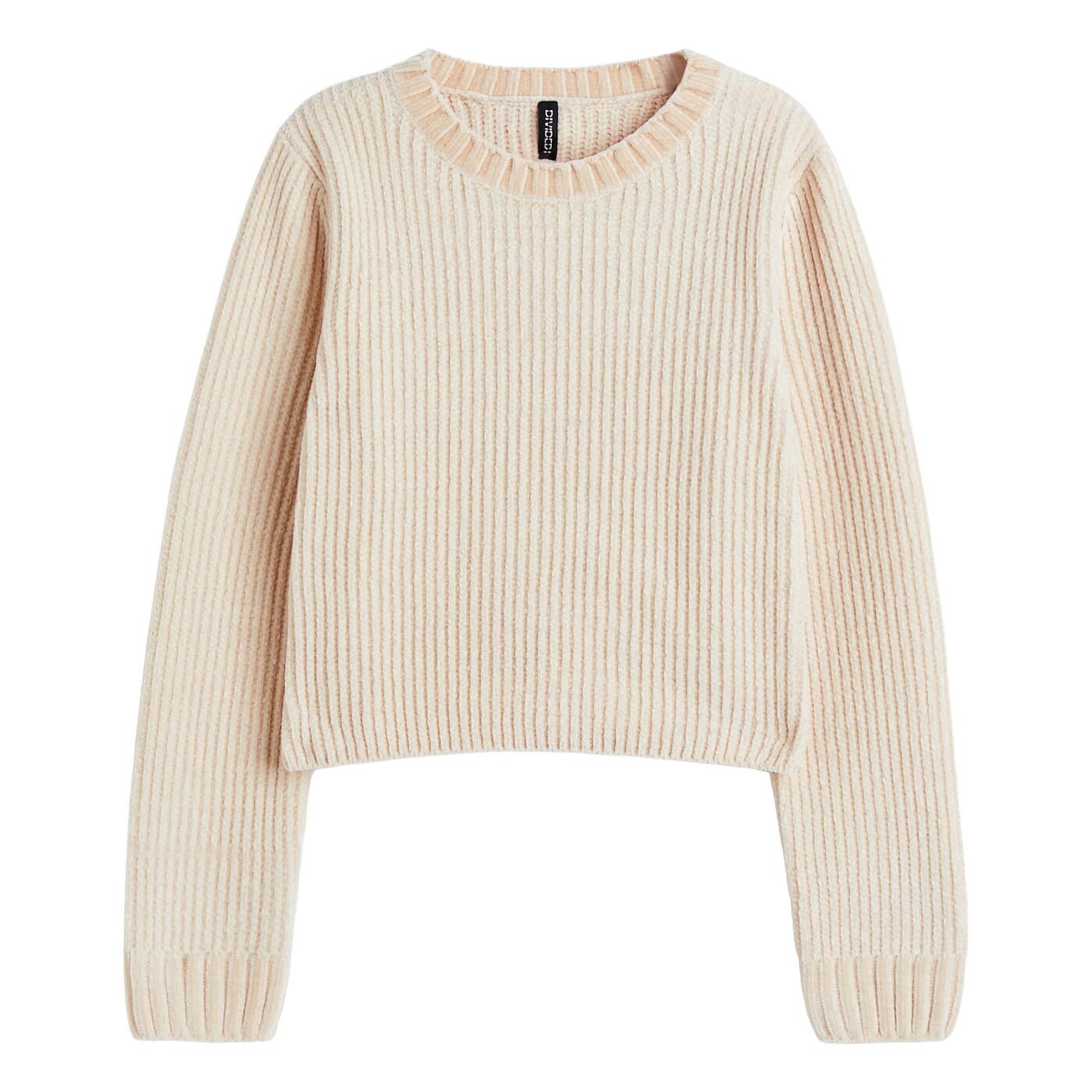 

Джемпер H&M Rib-knit, светло-бежевый
