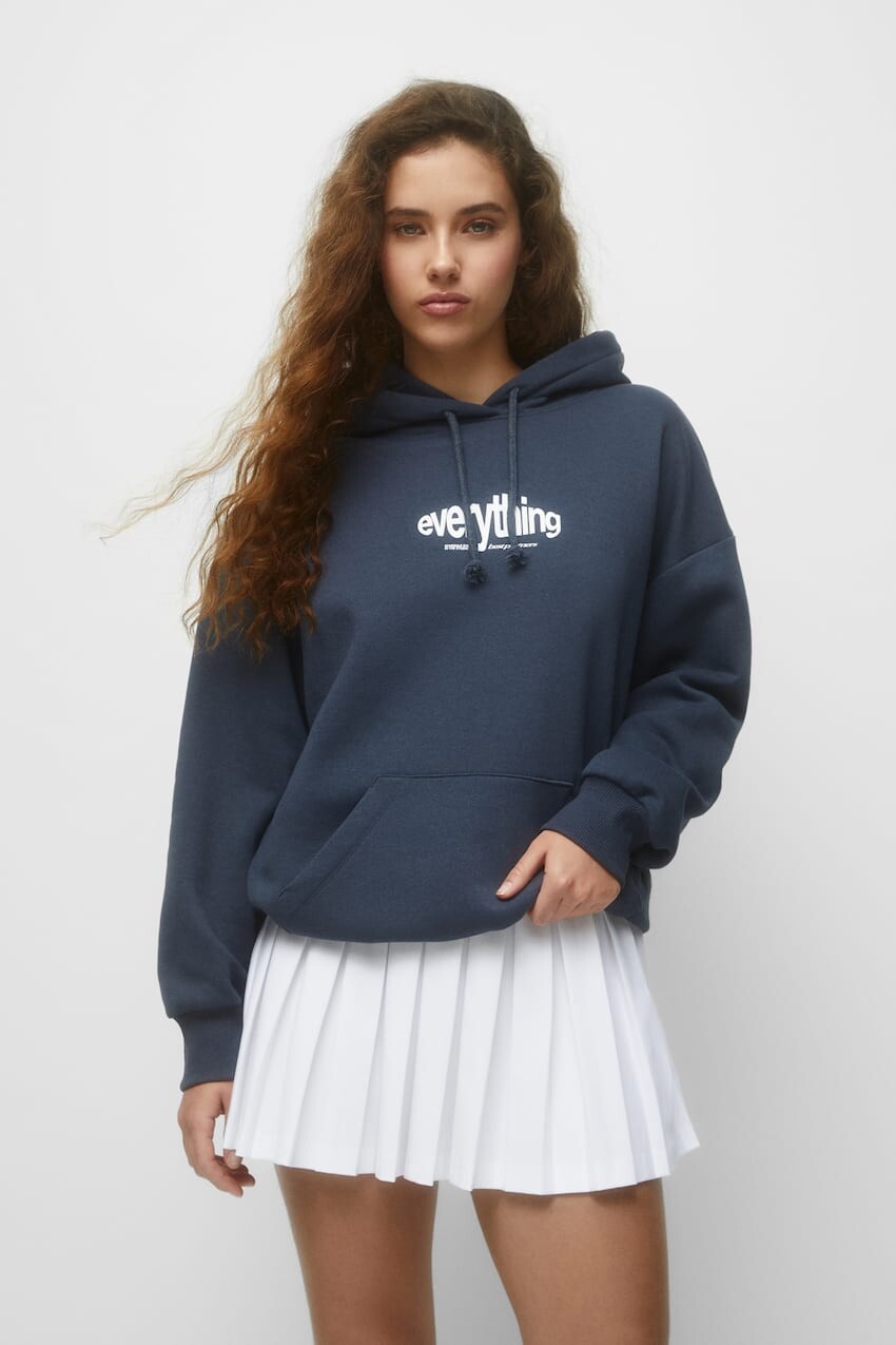 

Белая мини-юбка со складками Pull&Bear, белый