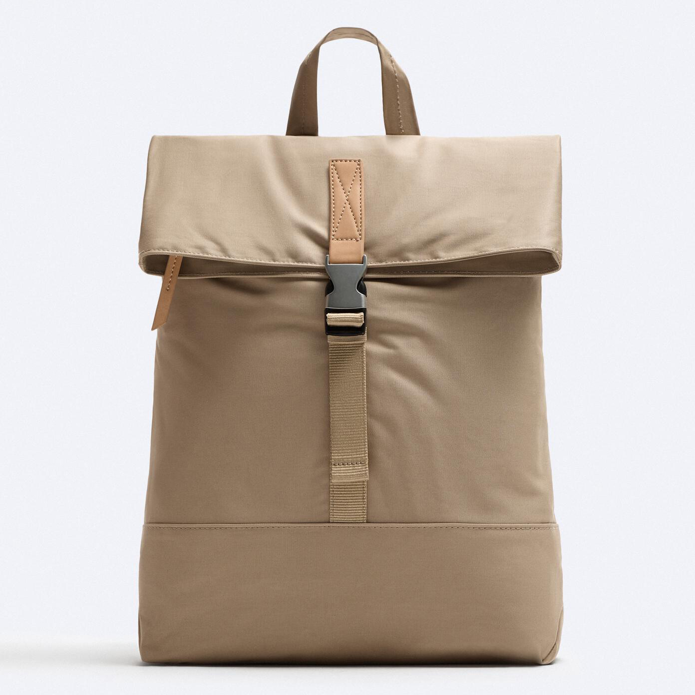 

Рюкзак Zara Foldover Flap, песочно-коричневый