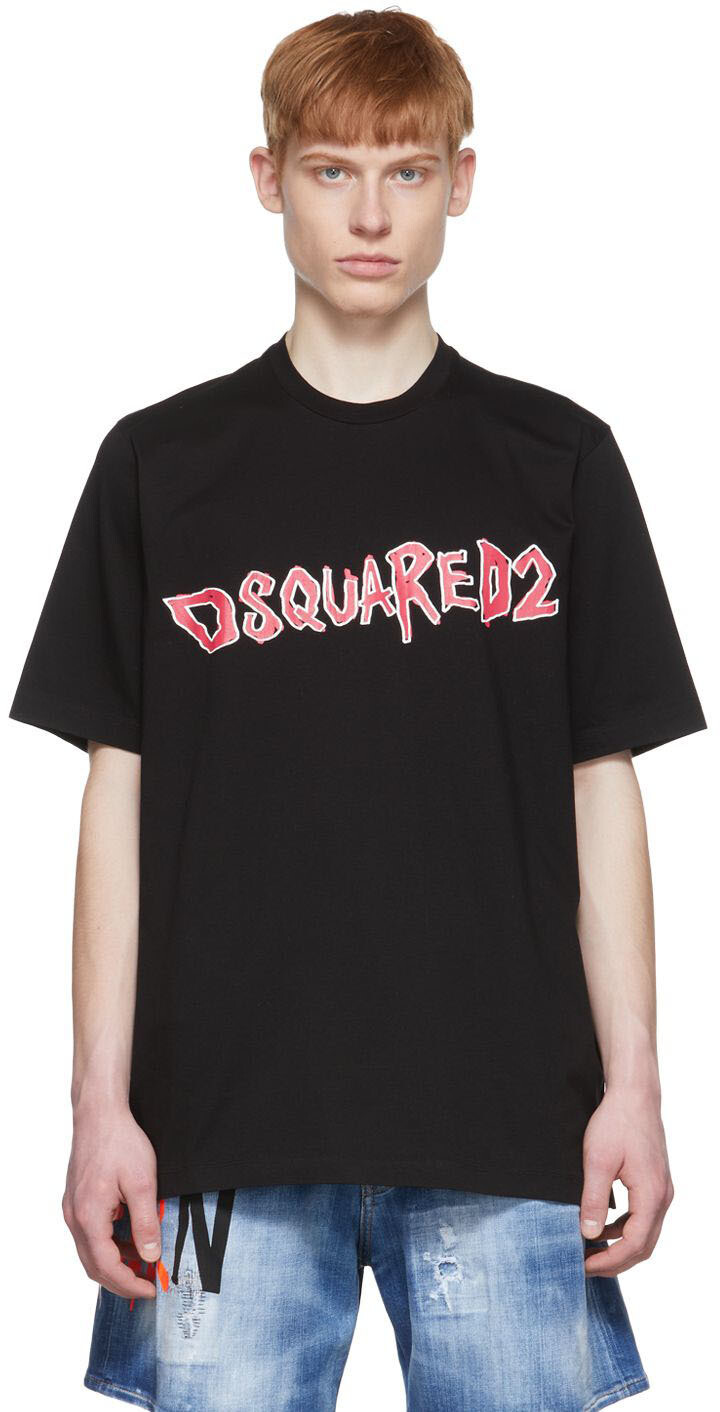 

Черная хлопковая футболка Dsquared2