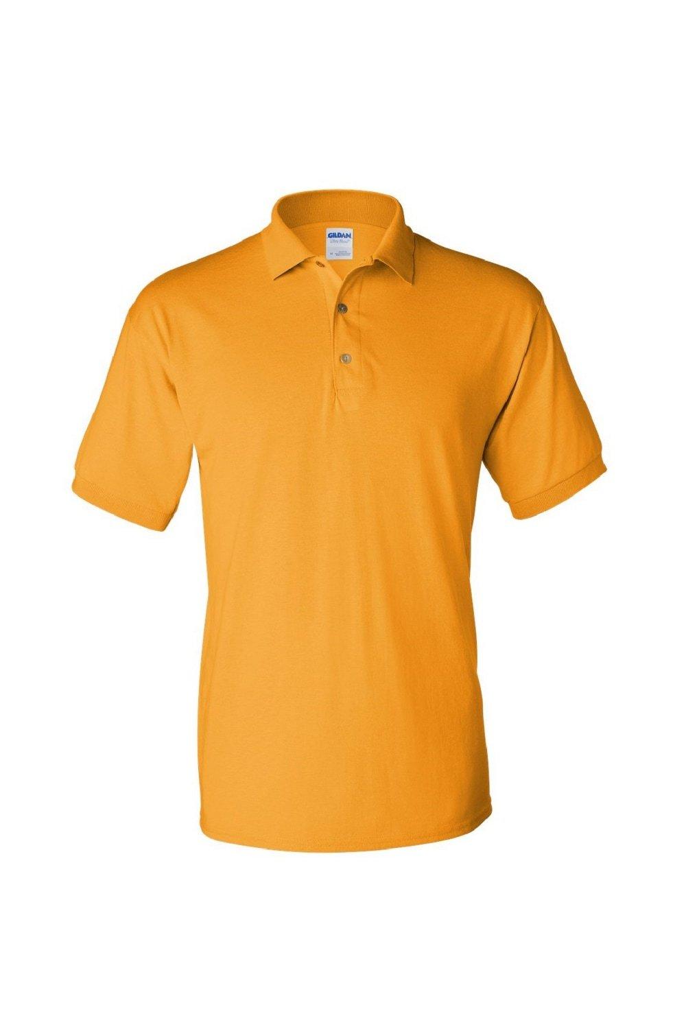 Рубашка поло из джерси DryBlend для взрослых с короткими рукавами Gildan, золото