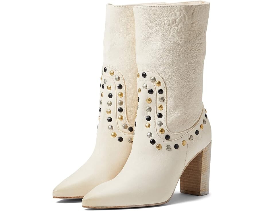 

Ботинки Free People Studded Dakota Heel Boot, слоновая кость